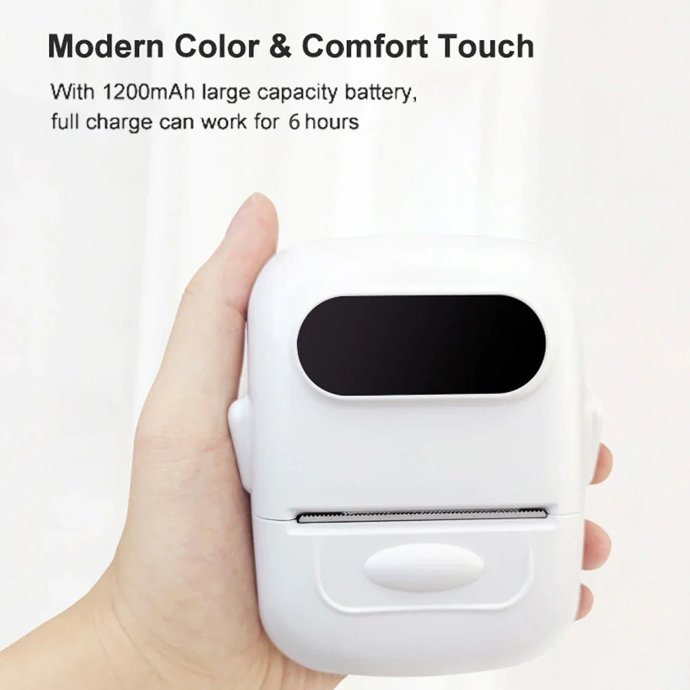 Mini Thermal Label Printer P50 12-57mm Portable Tag Printer Inkless Wireless Labeling Machine Pocket Adheisve Sticker Printer