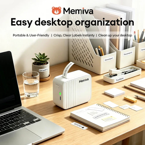 Memiva A1 Mini Thermal Portable Printer 12-15mm Handheld Label Printer Self-Adhesive Stickers Paper For Home Office Tags Inkless
